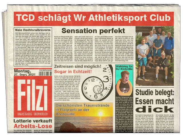 Filzi - die Tageszeitung nicht nur für den Tennissport im TC Dornbirn