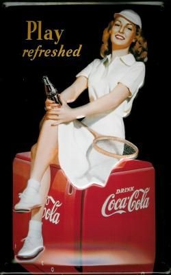 Coca Cola - Vintage Werbung mit Tennis